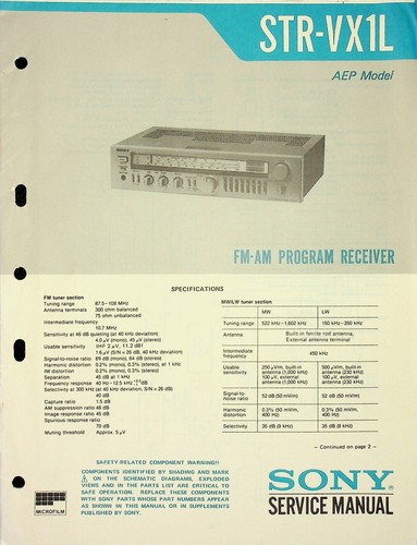 Service manual sony str - manual,